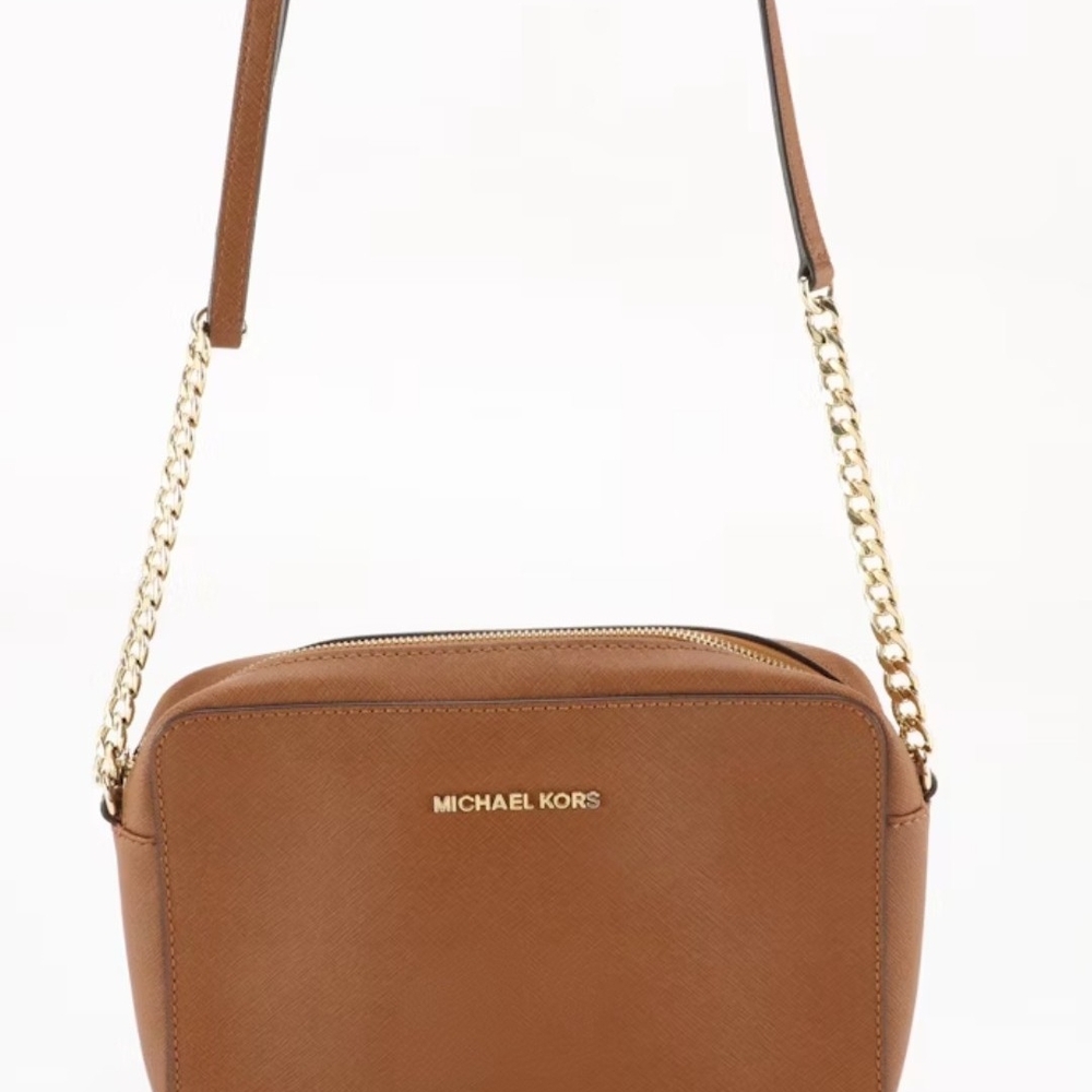 Saffiano Leather "Jet Set" Crossbody Bag